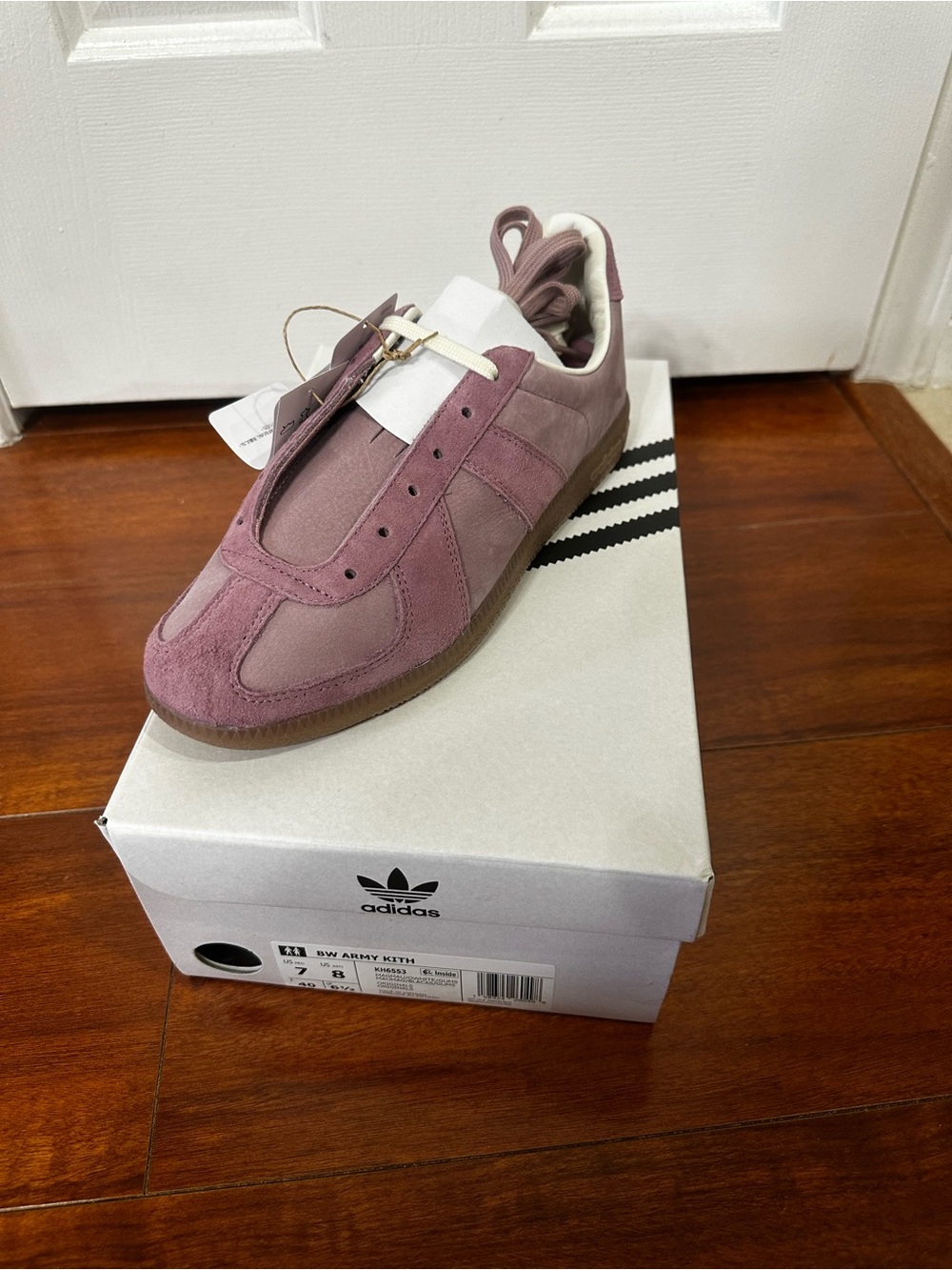 Kith x Adidas Pink Suede Low-Top Sneaker